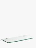 John Lewis Floating Glass Shelf, W45cm, Clear