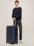 John Lewis ANYDAY Girona 75cm 4-Wheel Large Suitcase, Navy