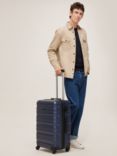 John Lewis ANYDAY Girona 65cm 4-Wheel Medium Suitcase, Navy