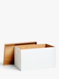 John Lewis Lacquered Storage Box, Extra Large, White