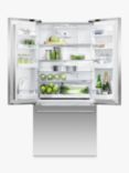 Fisher & Paykel RF522ADX5 Freestanding 70/30 French Fridge Freezer, Stainless Steel
