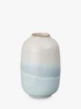 Denby Quartz Rose Stoneware Barrel Vase, H18cm, Pink/Blue