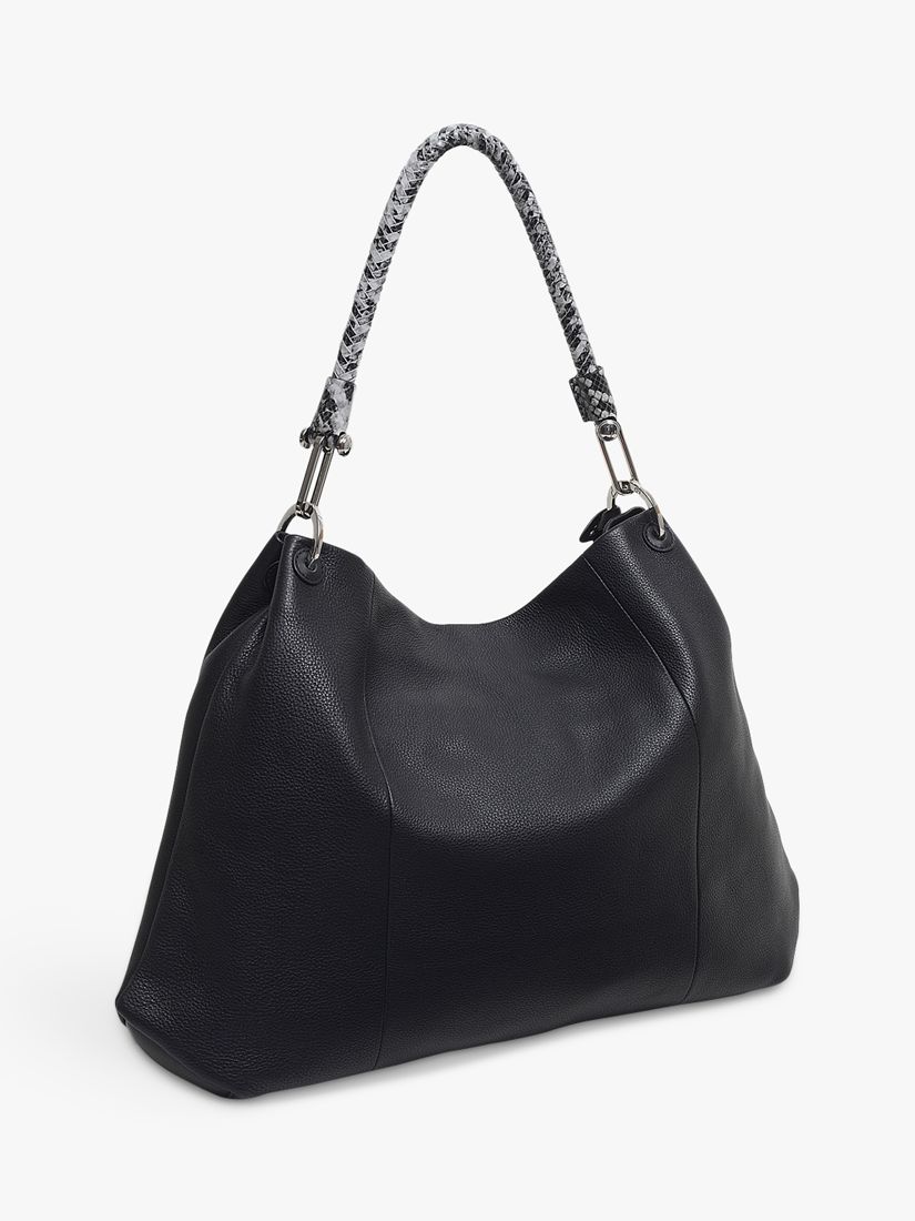 Radley Cuba Street Leather Large Zip Top Shoulder Bag, Black