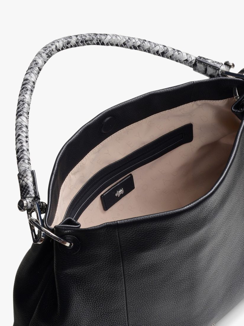 Radley Cuba Street Leather Large Zip Top Shoulder Bag, Black