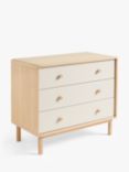 ANYDAY John Lewis & Partners Domino 3 Drawer Chest, Natural/Nougat
