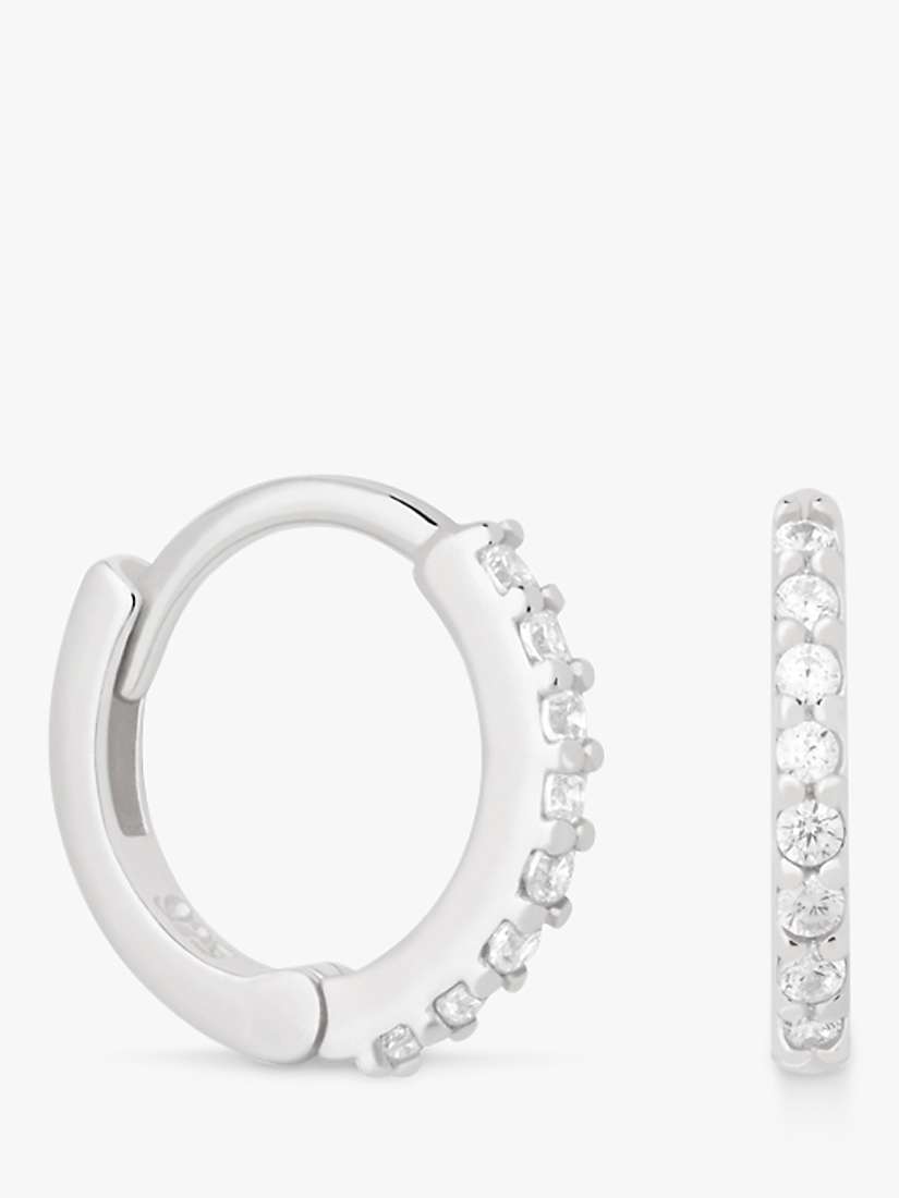 Buy Astrid & Miyu Cubic Zirconia Huggie Hoop Earrings Online at johnlewis.com