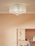 John Lewis & Partners Ribbon Chandelier Flush Ceiling Light, Oyster