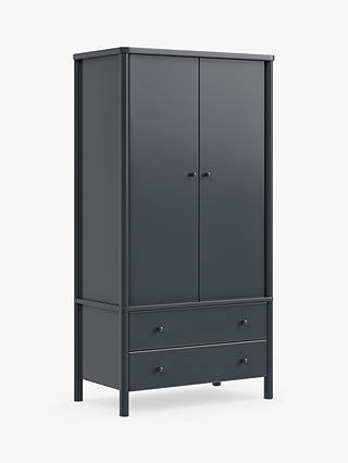 John Lewis & Partners Spindle Double Wardrobe with 2 Drawers, Storm