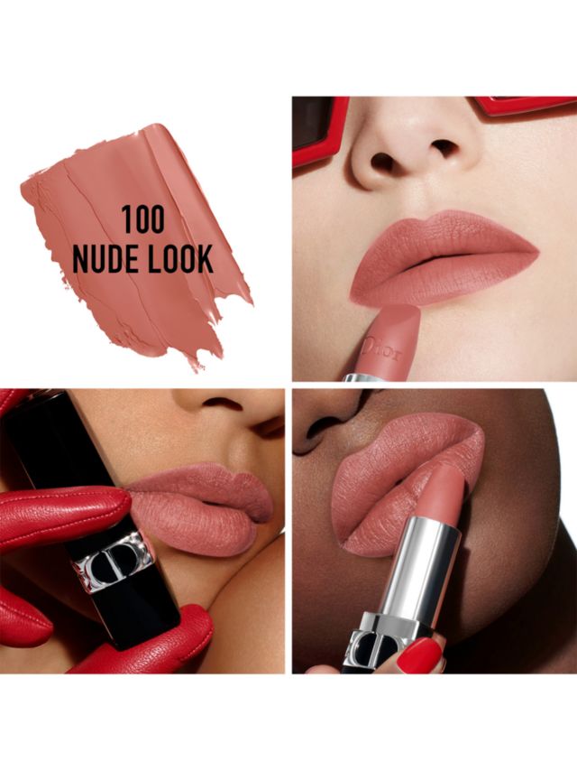 Dior Rouge Dior Couture Colour Lipstick Refill, Matte, 100 Nude Look 2