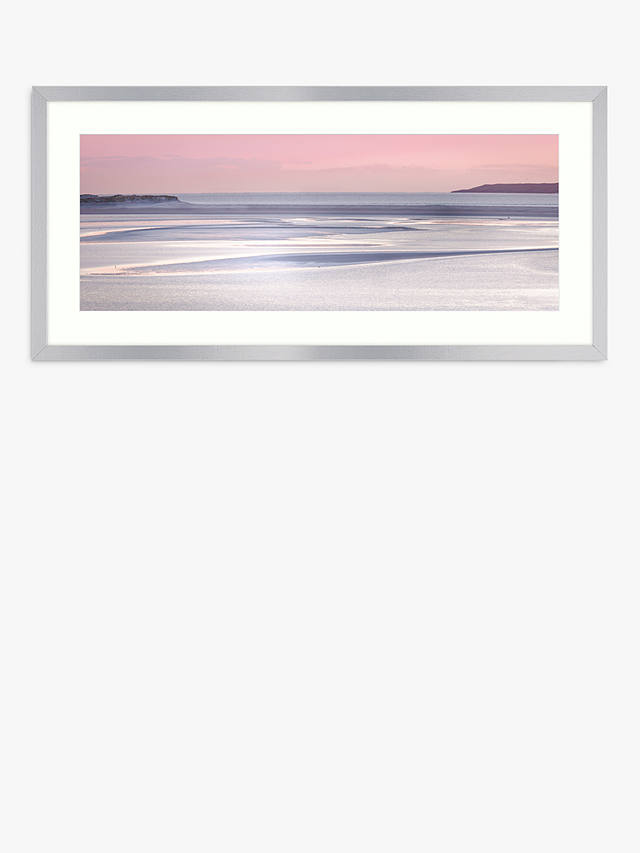 Lynne Douglas - 'Silver Sands' Framed Print & Mount, 49.5 x 104.5cm, Pink