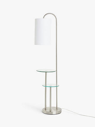 John Lewis Partners Duo Shelf Floor Lamp, Black Standing Lamp With Shelves
