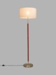 John Lewis Hamilton Floor Lamp, Walnut Stain/Antique Brass
