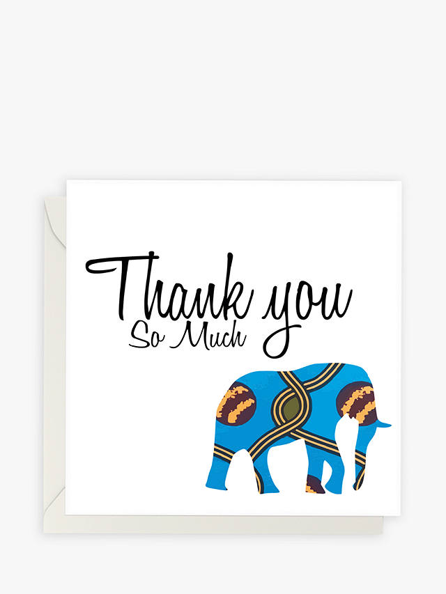 AfroTouch Design Elephant Fabric Thank You Card