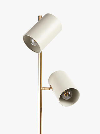 ANYDAY John Lewis & Partners Metal Double Arm Floor Lamp, Putty/Brass