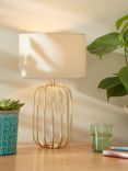 ANYDAY John Lewis & Partners Wire Frame Table Lamp, Brass
