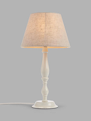 Partners Candlestick Table Lamp White, Small Slim Table Lamps