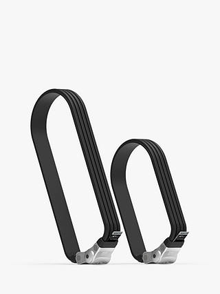 Litelok Silver Flexi-U Twin Bike Lock, Black