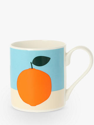 EAST END PRINTS Orange Mug, 300ml, Orange/Blue