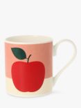 EAST END PRINTS Apple Mug, 300ml, Pink/Red
