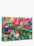 eeBoo Piece & Love Green Market Floor Puzzle, 100 Pieces