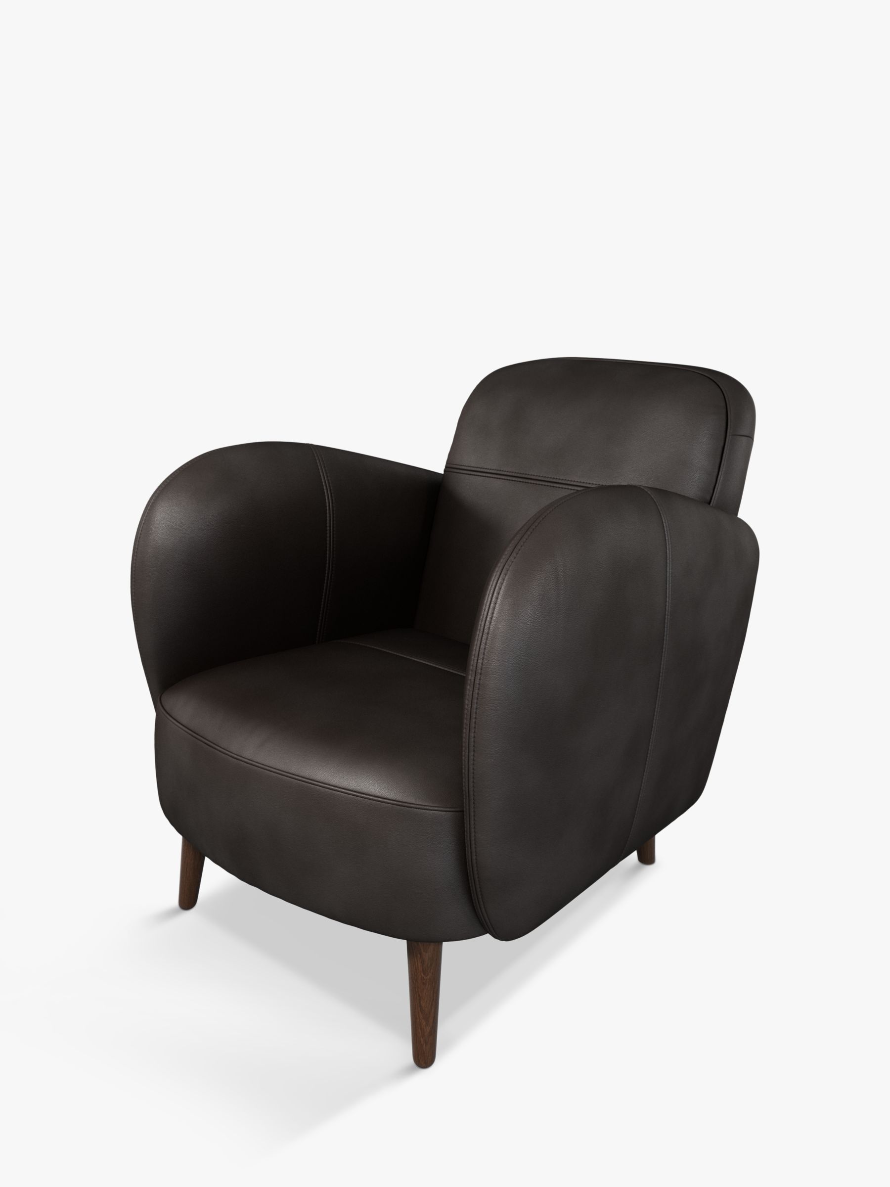 John Lewis Club Leather Armchair, Dark Leg