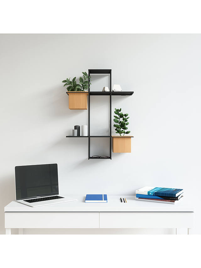 Umbra Cubist Floating Multi Shelf, Black / Natural