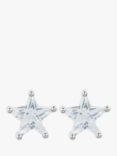 John Lewis & Partners Cubic Zirconia Star Stud Earrings, Silver
