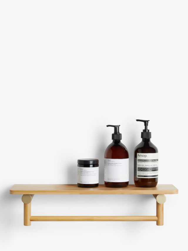 John Lewis ANYDAY Bamboo Under-Sink Shelves