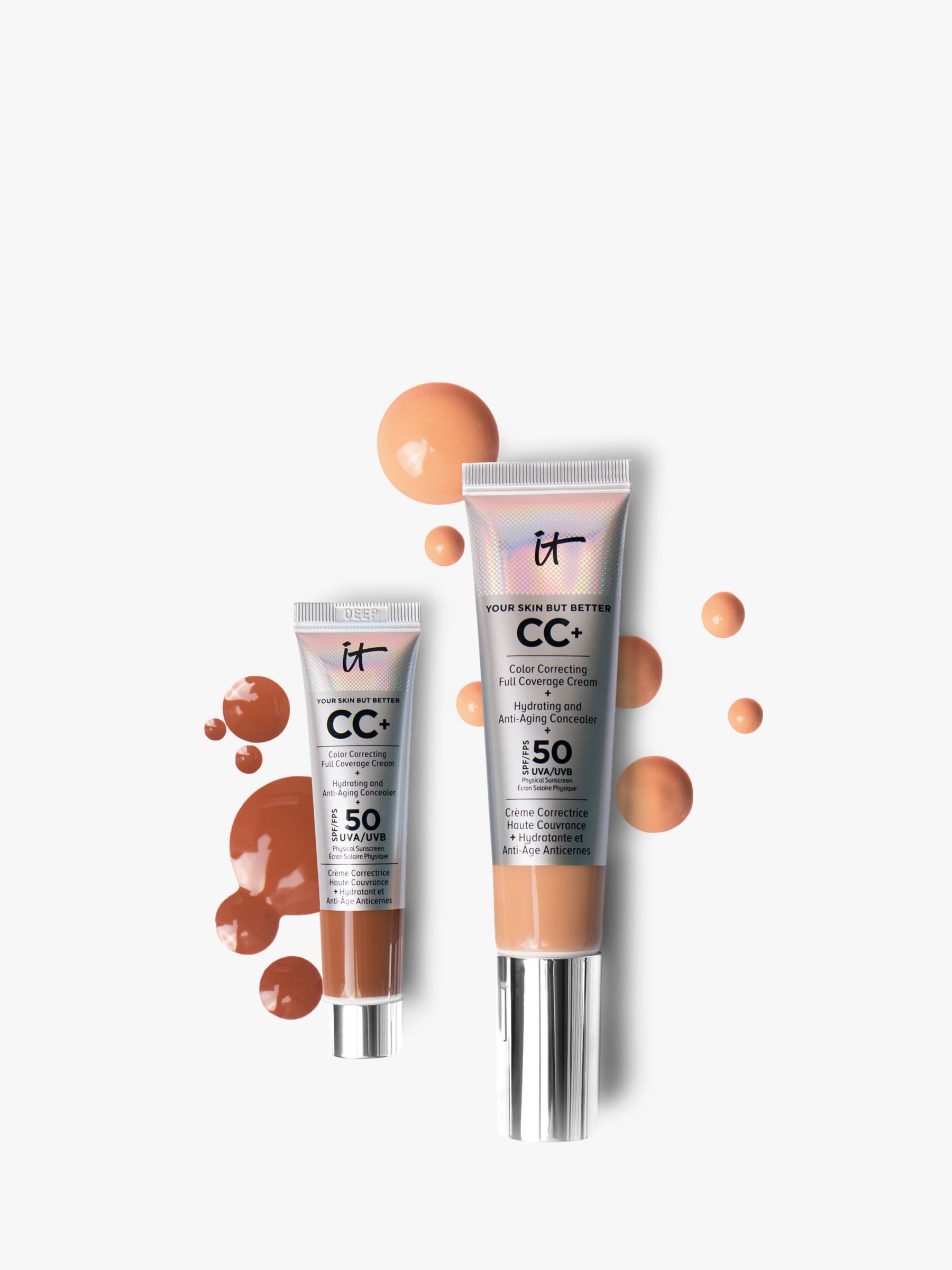 IT Cosmetics Your Skin But Better CC+ Cream with SPF 50 Travel Size, Light