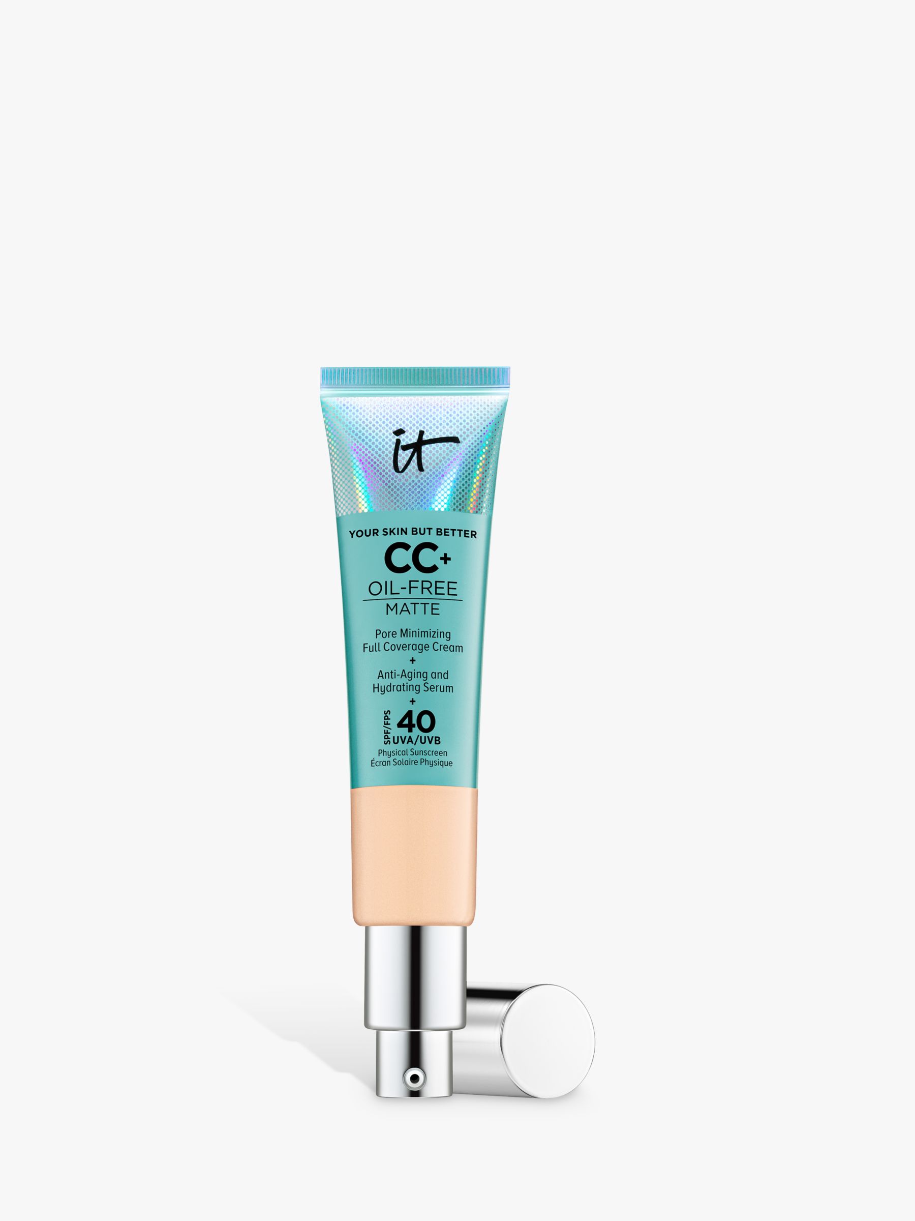 IT Cosmetics Your Skin But Better CC+ Cream Oil-Free with SPF 40, Light Medium 1