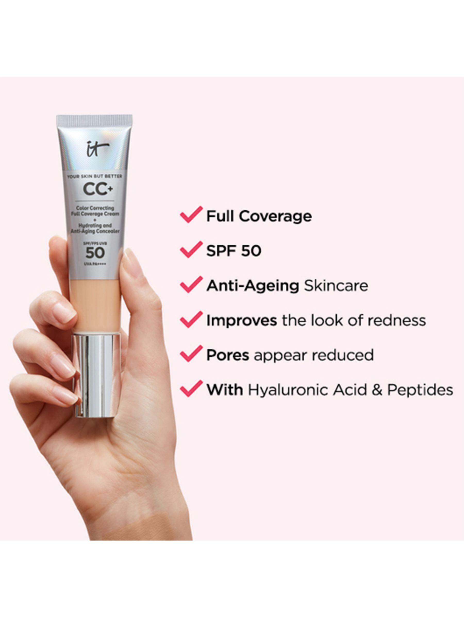 IT Cosmetics Your Skin But Better CC+ Cream with SPF 50, Fair Beige