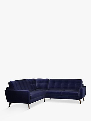 John Lewis & Partners Barbican 5+ Seater Corner Sofa, Dark Leg, Harriet Midnight