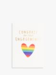 Paperlink Rainbow Heart Engagement Card