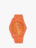 Lorus Women's Silicone Strap Watch, Orange RG261RX5
