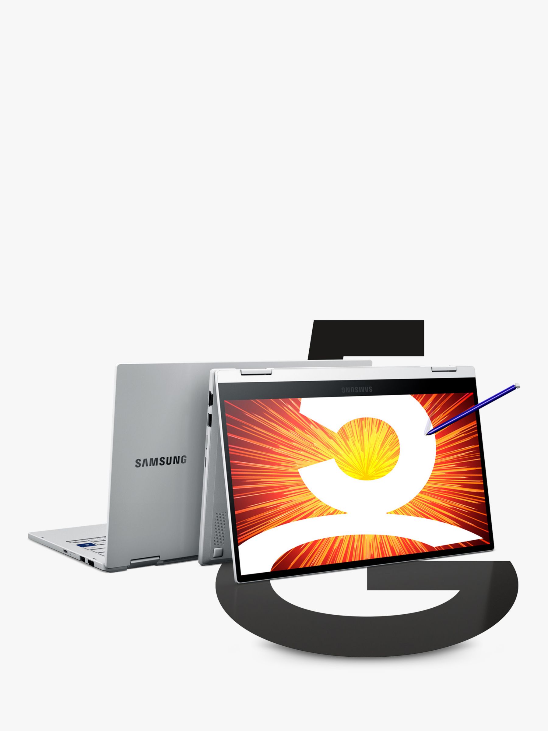 Samsung Galaxy Book Flex 2 5G Convertible Laptop, Intel Core i5 Processor, 8GB RAM, 256GB SSD, 13" Full HD, Royal Silver