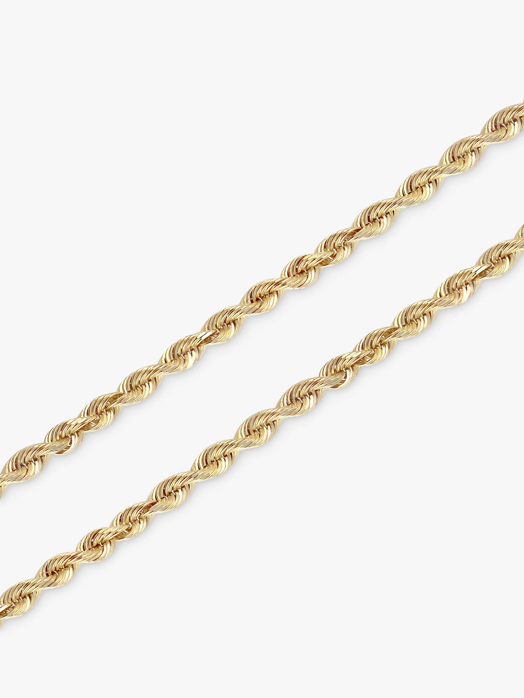 Buy Kojis 14ct Yellow Gold Second Hand Rope Chain Necklace Online at johnlewis.com