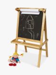 Great Little Trading Co Wooden Chalkboard & Easel, Natural