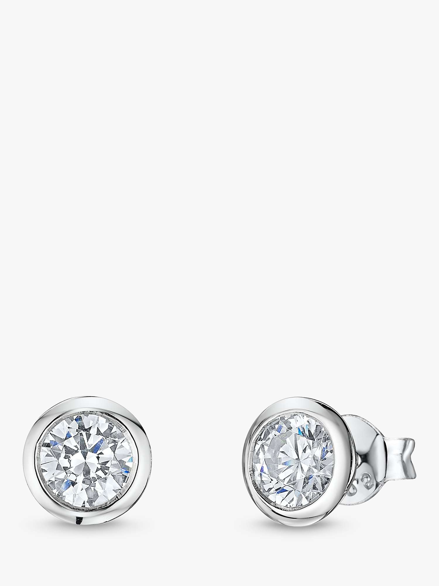Buy Jools by Jenny Brown Cubic Zirconia Round Stud Earrings, Silver Online at johnlewis.com