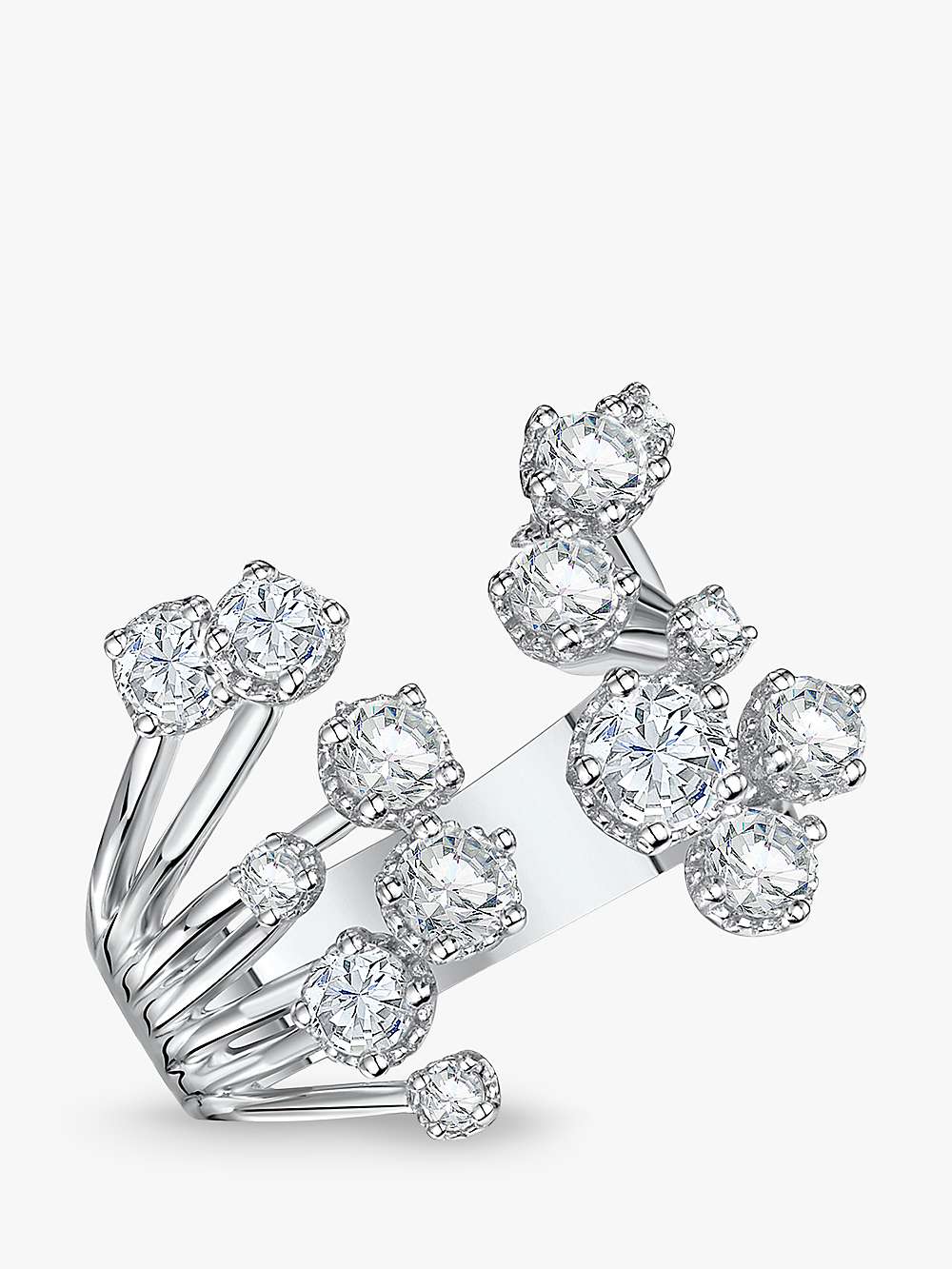 Buy Jools by Jenny Brown Cubic Zirconia Open Ring, Silver Online at johnlewis.com