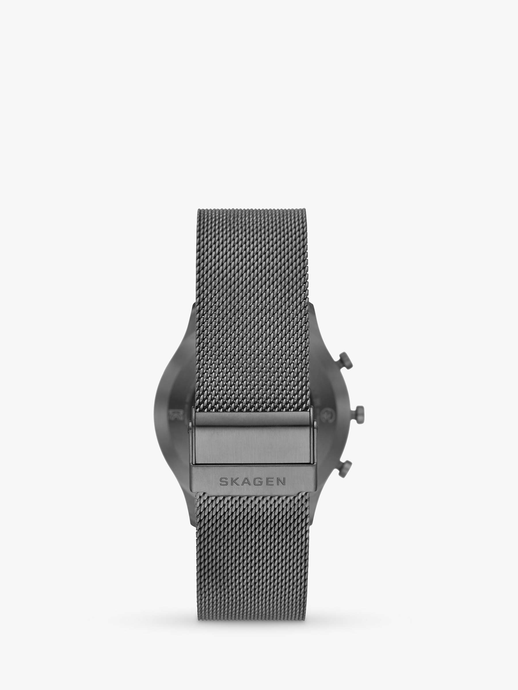 Buy Skagen SKT3002 Men's Mesh Bracelet Strap Smartwatch, Gunmetal/Black Online at johnlewis.com