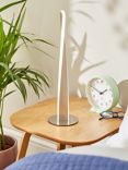 John Lewis ANYDAY Twist LED Table Lamp, Brushed Chrome