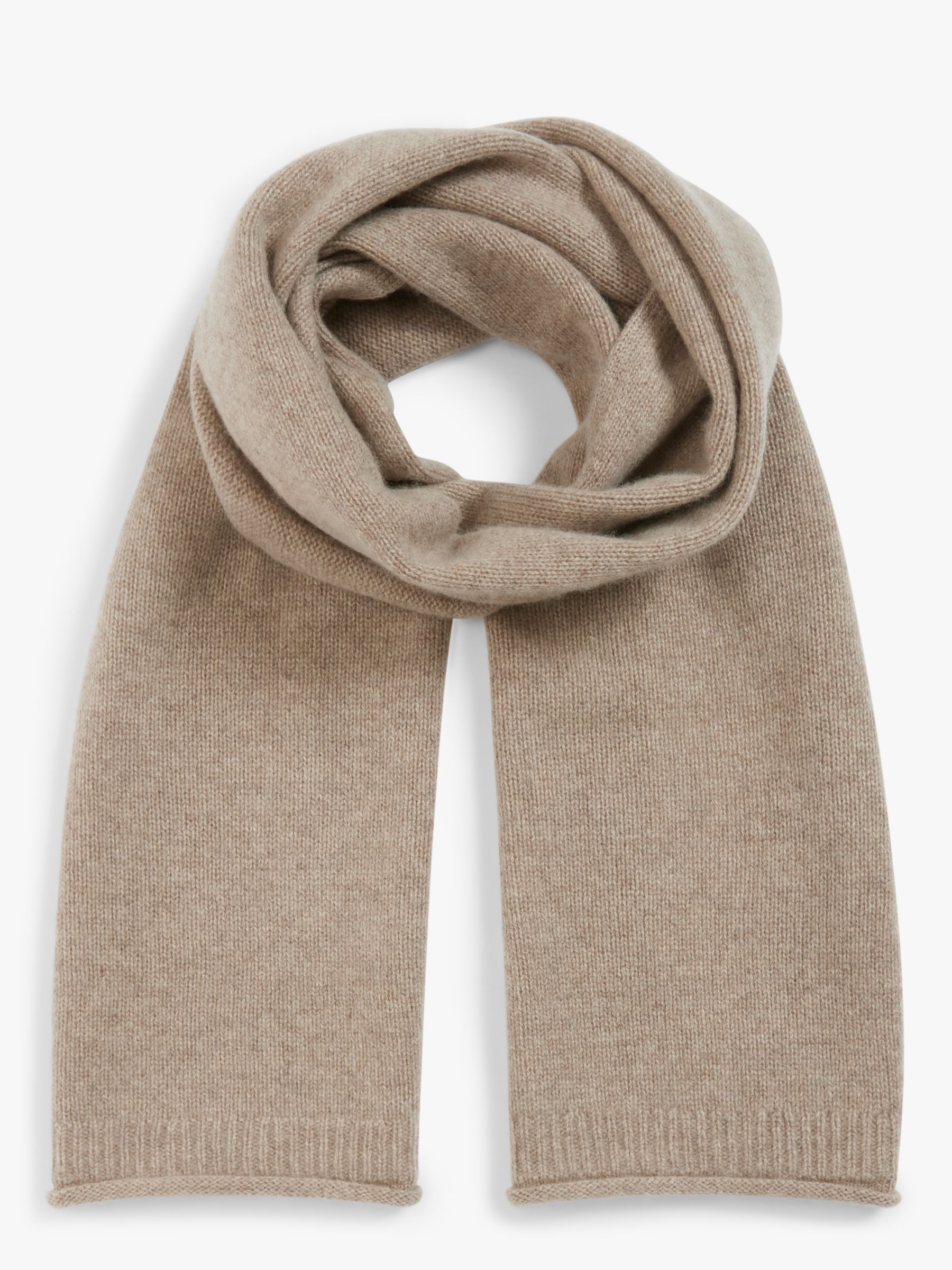 John Lewis & Partners Cashmere Knitted Scarf, Toast at John Lewis ...