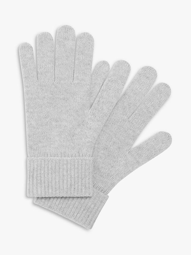John Lewis Pure Cashmere Gloves, Light Grey