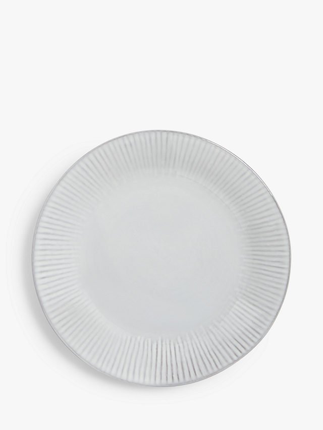 John Lewis Leckford Stoneware Side Plate, 16.3cm, Grey