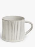 John Lewis & Partners Leckford Stoneware Espresso Cup, 80ml, White