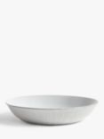 John Lewis Leckford Stoneware Pasta Bowl, 22.5cm, Grey