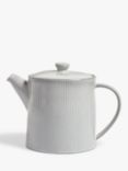 John Lewis & Partners Leckford Stoneware Teapot, 1L, White