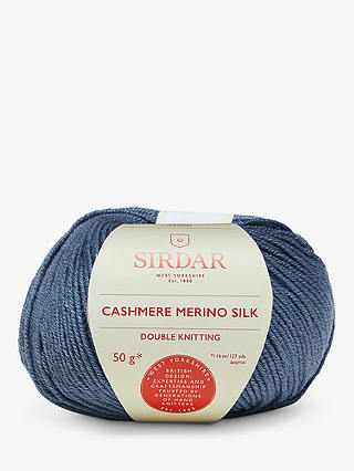 Sirdar Cashmere Merino Silk DK Yarn, 50g, Dark Blue