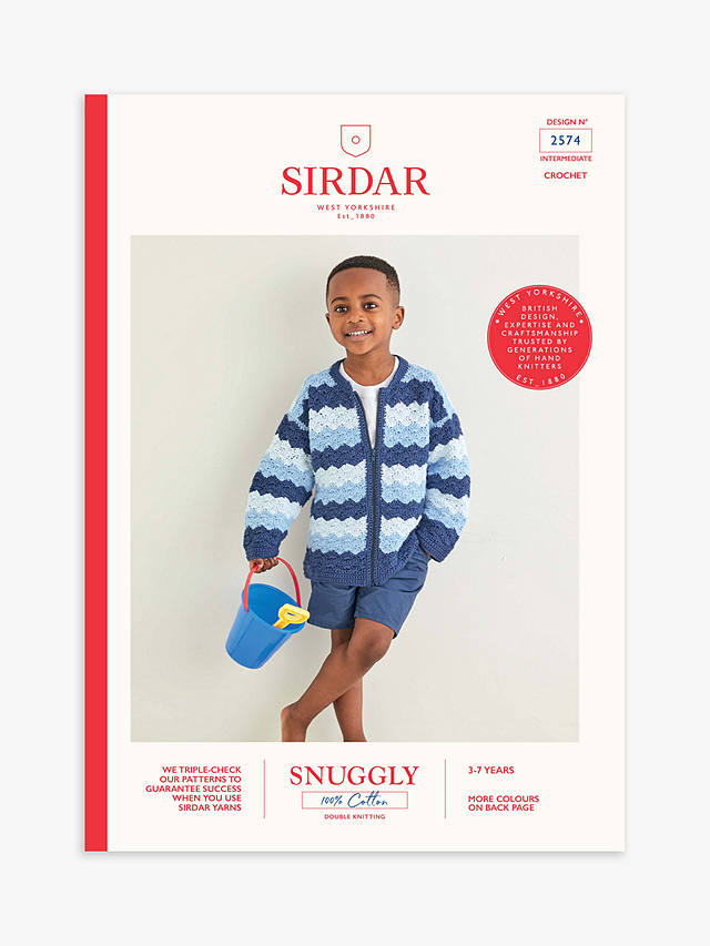 Sirdar Snuggly DK Cotton Child's Crochet Weave Jacket Knitting Pattern, 2574