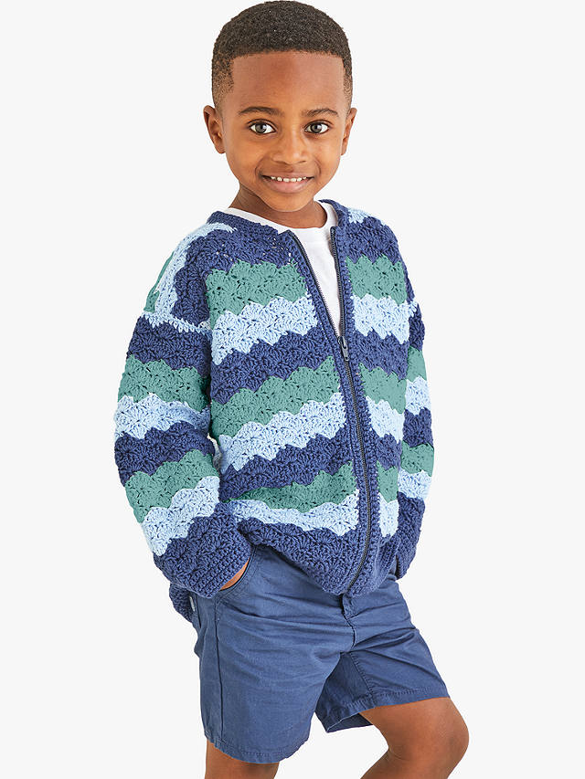 Sirdar Snuggly DK Cotton Child's Crochet Weave Jacket Knitting Pattern, 2574
